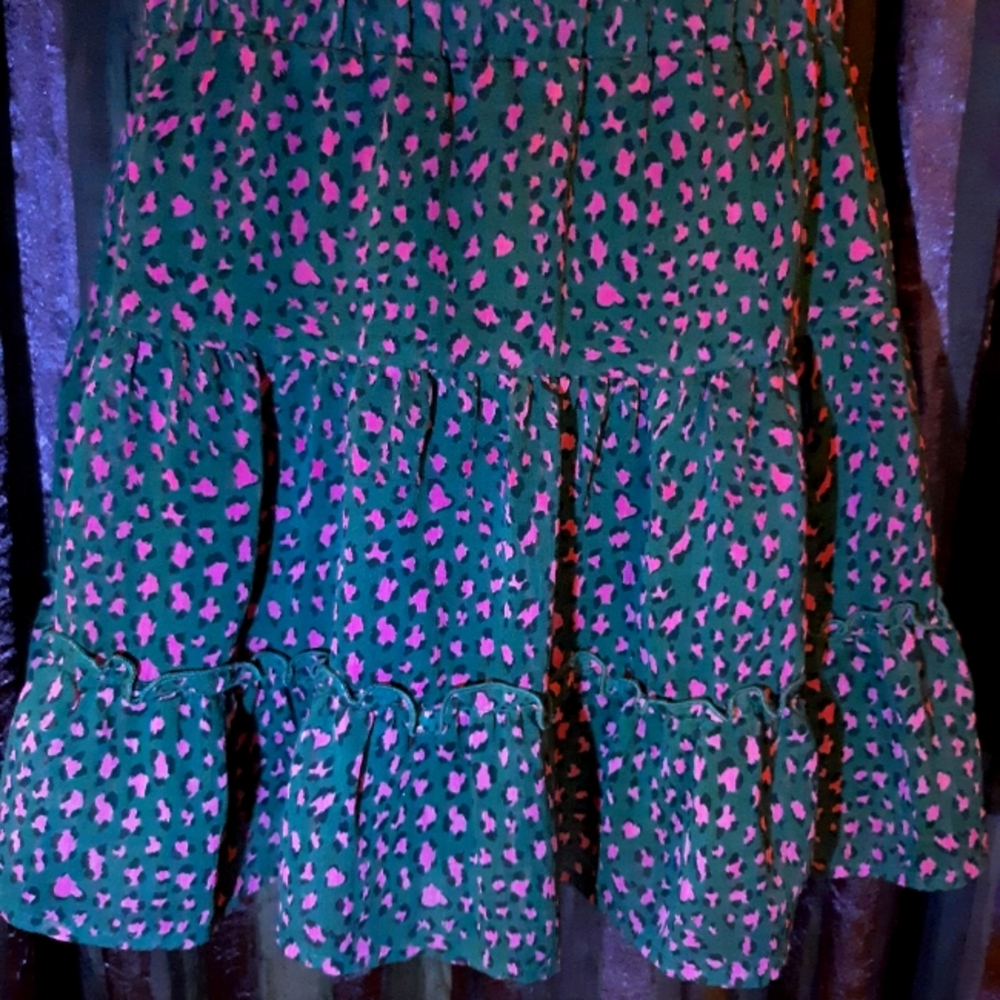 Fuchsia Leopard Skater mini Punk Boutique Hot M-L mall goth Fairy